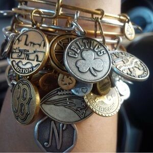Alex and Ani Boston Pride Charm Expandable Bracelet Bundle of 6 bracelets